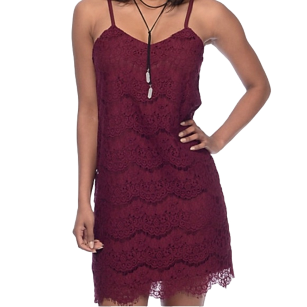 LOVE, FIRE | Purple Lace Dress​